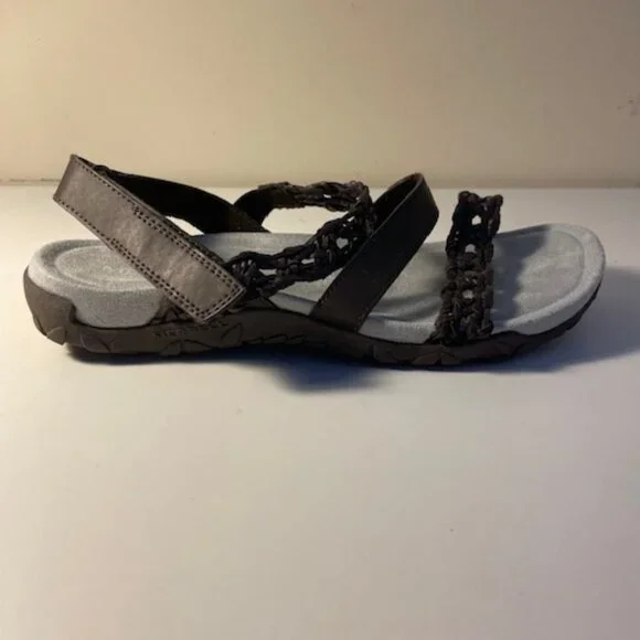 Merrell Sandals Womens 8 Terran Braid Slingback Strappy Espresso Brown Size 7New - Picture 3 of 5